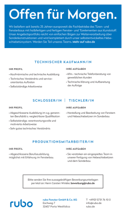 Informationen - rubo Fenster