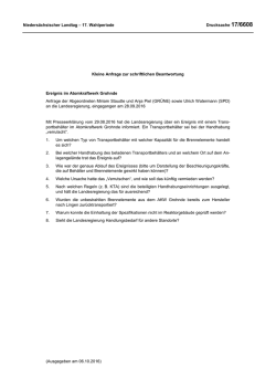 Drucksachen allgemein - Nieders&auml;chsischer Landtag