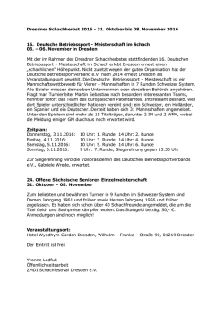 Dresdner Schachsommer 2013