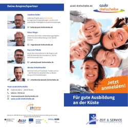 Jetzt anmelden! - azubi drehscheibe