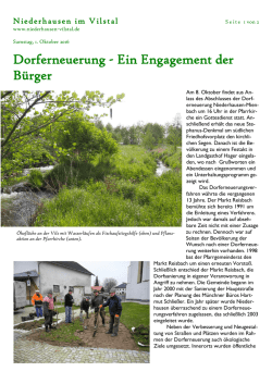 Dorferneuerung - Ein Engagement der B&uuml;rger