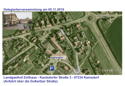 Delegiertenversammlung am 05.11.2016 Landgasthof Zollhaus