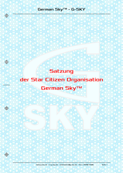 Satzung der Organisation