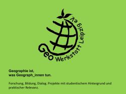 Präsentation - GeoWerkstatt Leipzig eV
