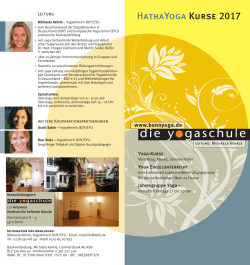 Flyer 2017 - die Yogaschule in Bonn von Michaela Kehrle
