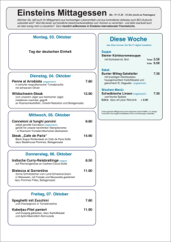 Diese Woche - Cafe Einstein
