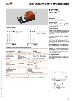 GM24, GM220 Drehantriebe f&uuml;r Drosselklappen