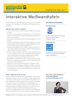 Interaktive Wei&szlig;wandtafeln