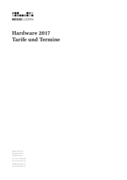 Hardware 2017 Tarife und Termine