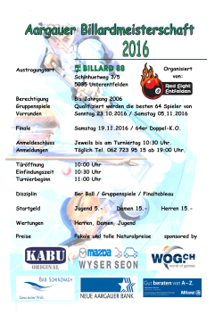 Aargauer Billardmeisterschaft 2016