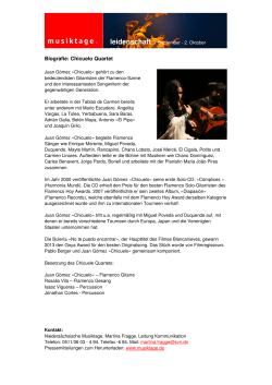 Biografie: Chicuelo Quartet - Niedersächsische Musiktage