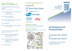 Herbsttagung der AG Thoraxpathologie