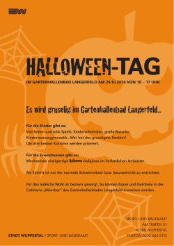 halloween-tag - Stadt Wuppertal