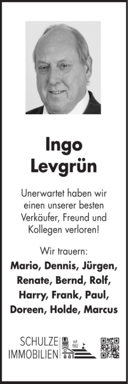 Ingo Levgr&uuml;n - Schulze Immobilien
