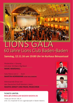 Jubiläum: 60 Jahre Lionsclub Baden
