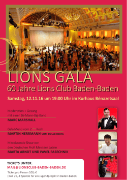 Jubil&auml;um: 60 Jahre Lionsclub Baden