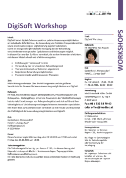 DigSoft Workshop - Medizintechnik H&ouml;ller