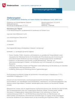 Stellenangebot Vermessungsingenieur/in