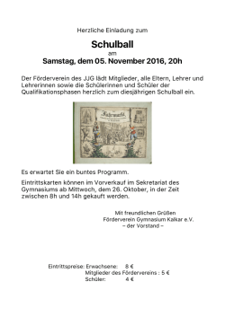 Einladung zum Schulball - Jan-Joest