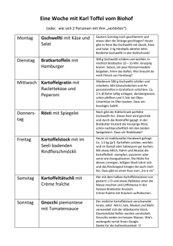 Eine Woche mit Karl Toffel vom Biohof