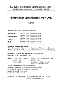 Innsbrucker Stadtmeisterschaft 2017 Open - Chess