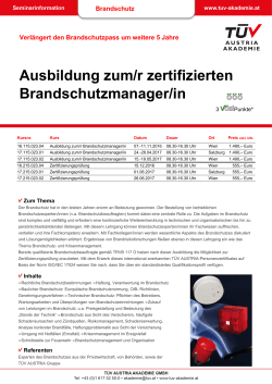 Infofolder - TÜV Austria Akademie