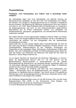 Pressemitteilung - Bergmannstisch Bochum
