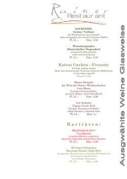 Glasweise - Restaurant Rainer