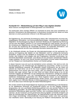 Presseinformation Weiterbilungs