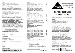 Herbst 2016 - Sport in Winterthur