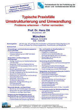 Inhaltsbeschreibung - bei der fas-Fachakademie f&uuml;r die Fortbildung