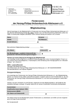 Mitgliedsantrag - Herzog-Philipp