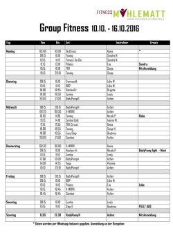 Group Fitness 10.10.