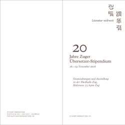 Jahre Zuger &Uuml;bersetzer