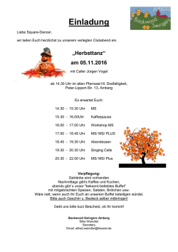 Herbsttanz am 5. November ( Programm bitte klicken)