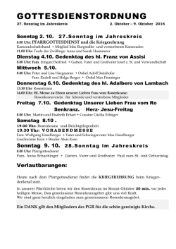 GOTTESDIENSTORDNUNG