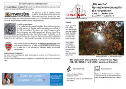Die Woche - St. Matth&auml;us D&uuml;sseldorf