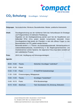 Agenda 1 Tag - compact Kältetechnik GmbH