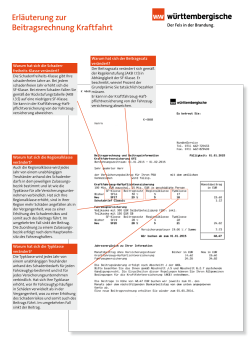 Erläuterung zur Beitragsrechnung Kraftfahrt PDF