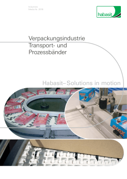 Habasit– Solutions in motion Verpackungsindustrie Transport