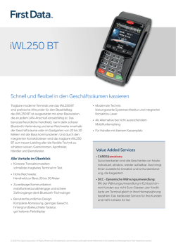 iWL250 BT - First Data