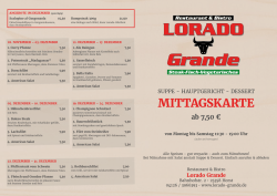 mittagskarte - Lorado Grande