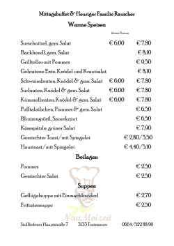 Heurigenkarte