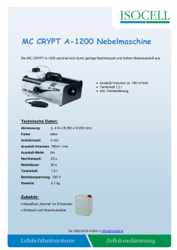MC CRYPT A-1200 Nebelmaschine
