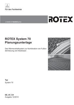 ROTEX System 70 Planungsunterlage