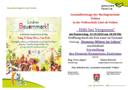 Hilfe bei Vergessen - Marktgemeinde Velden