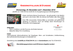 Donnerstag, 24. November und 1. Dezember 2016