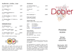 Preisliste - Weingut Dobler