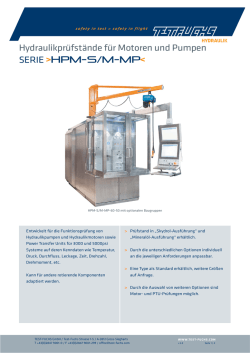 Hydraulikpr&uuml;fst&auml;nde f&uuml;r Motoren und Pumpen - TEST