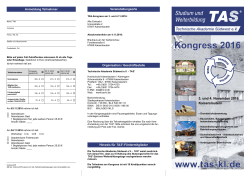Flyer-TAS-Kongress St2016-10 - TAS : Technische Akademie